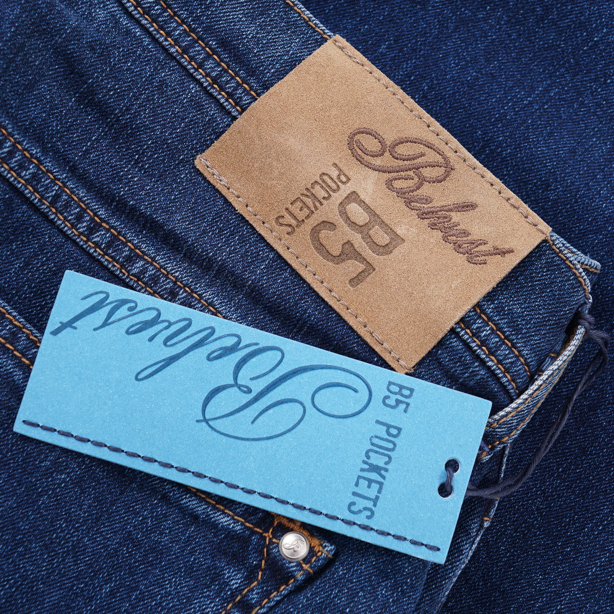 Belvest Classic Straight Fit Denim Jeans - Top Shelf Apparel