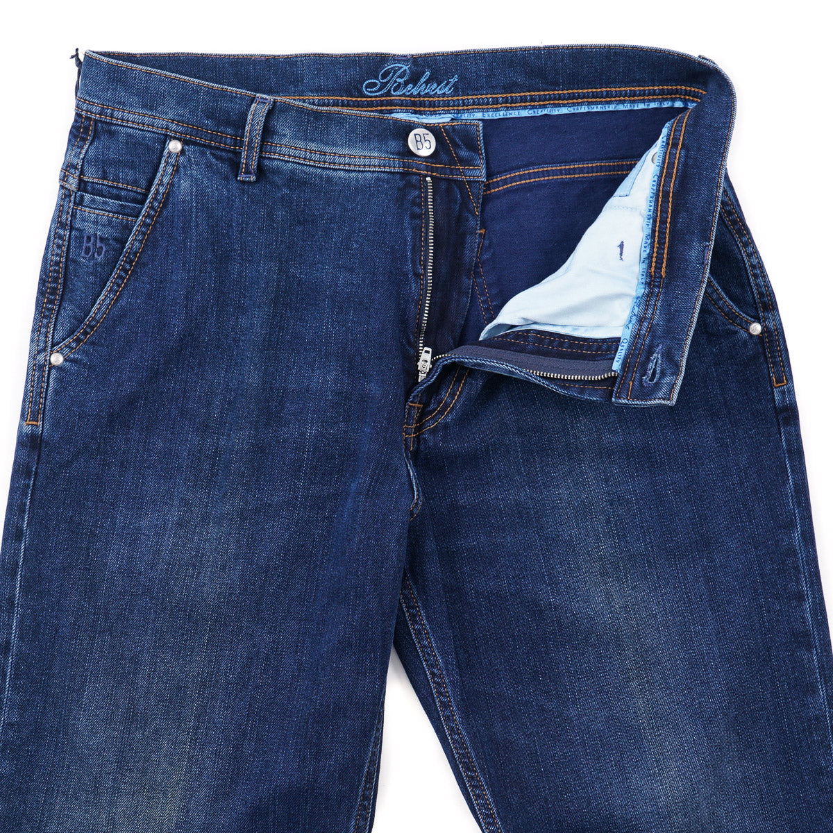 Belvest Classic Straight Fit Denim Jeans - Top Shelf Apparel