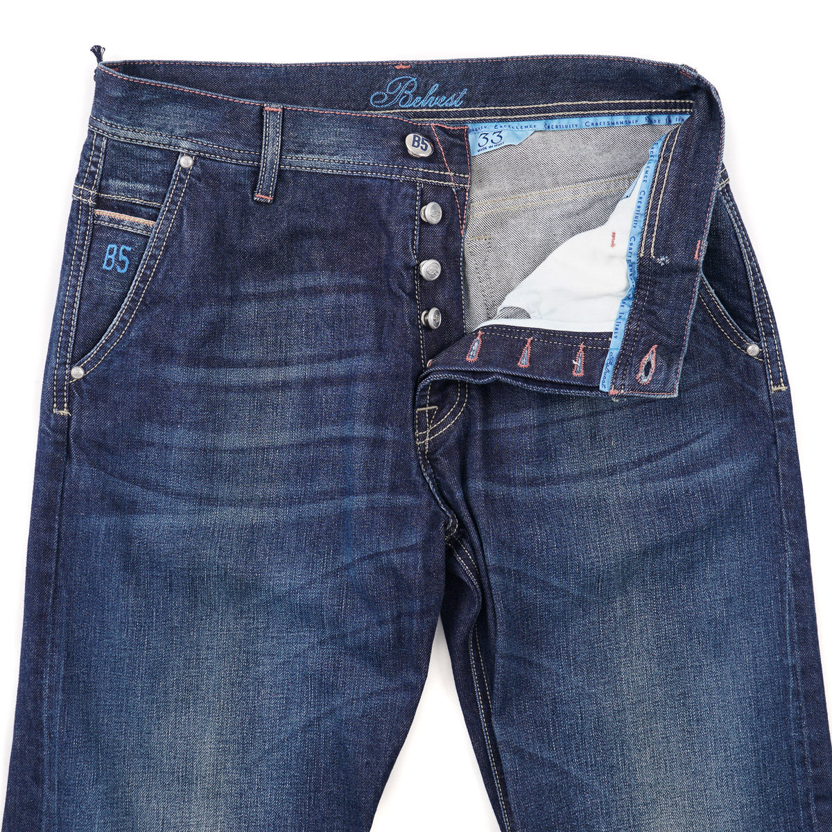 Belvest Classic Straight Fit Selvedge Jeans - Top Shelf Apparel
