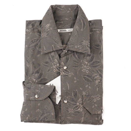 Maurizio Baldassari Snap-Front Cotton Shirt - Top Shelf Apparel