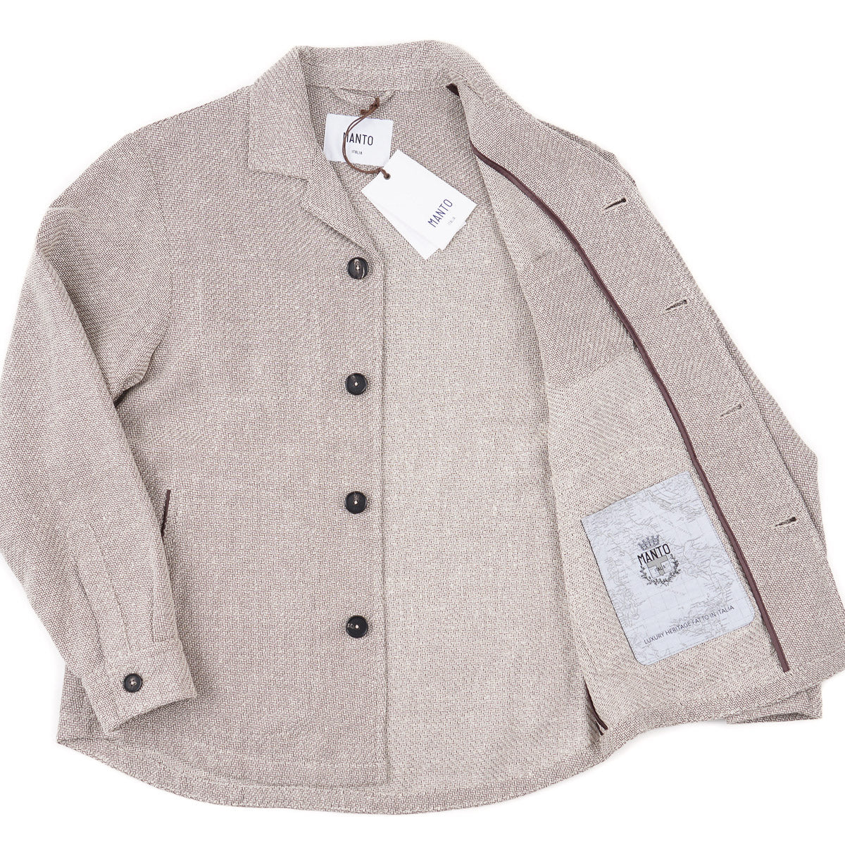 Manto Woven Silk-Linen-Cotton Jacket - Top Shelf Apparel