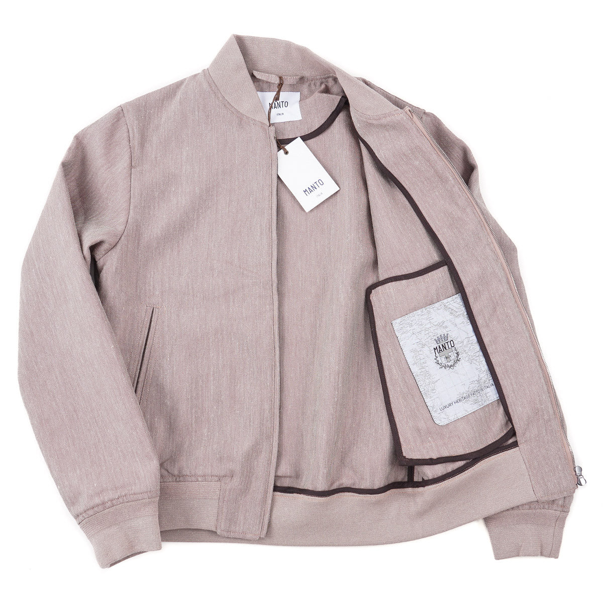 Manto Woven Linen Bomber Jacket - Top Shelf Apparel