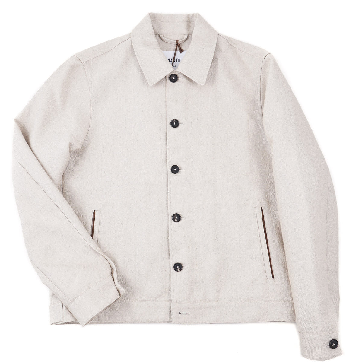 Manto Woven Linen Blouson Jacket - Top Shelf Apparel