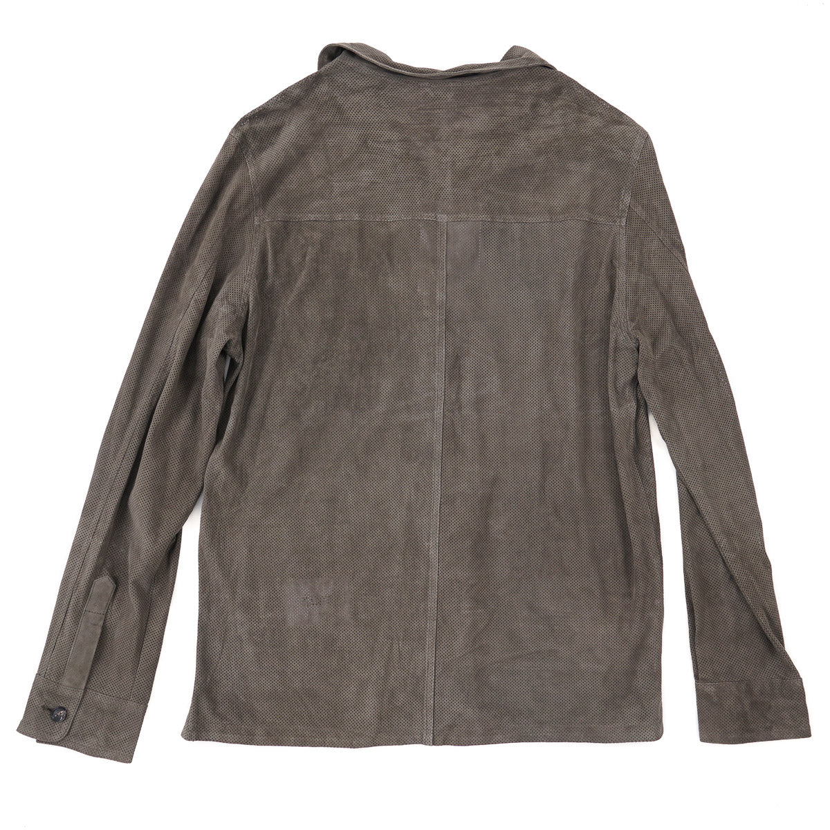Manto Perforated Lambskin Suede Jacket - Top Shelf Apparel