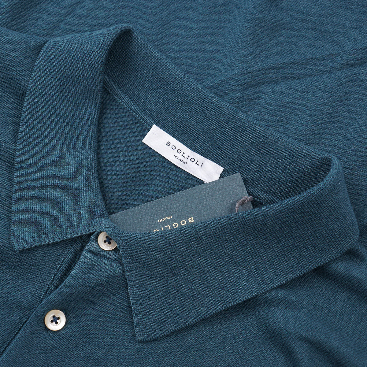Boglioli Short Sleeve Cotton Polo Sweater