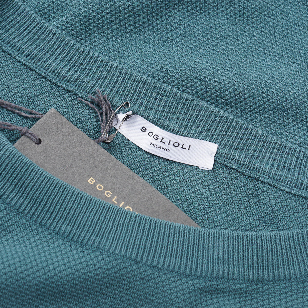 Boglioli Pique Knit Cotton Sweater