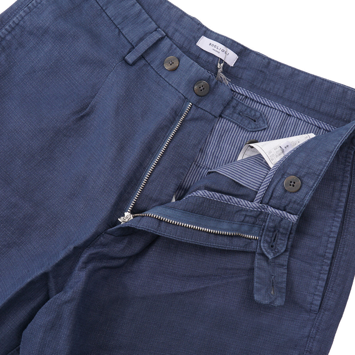 Boglioli Woven Cotton-Hemp Shorts