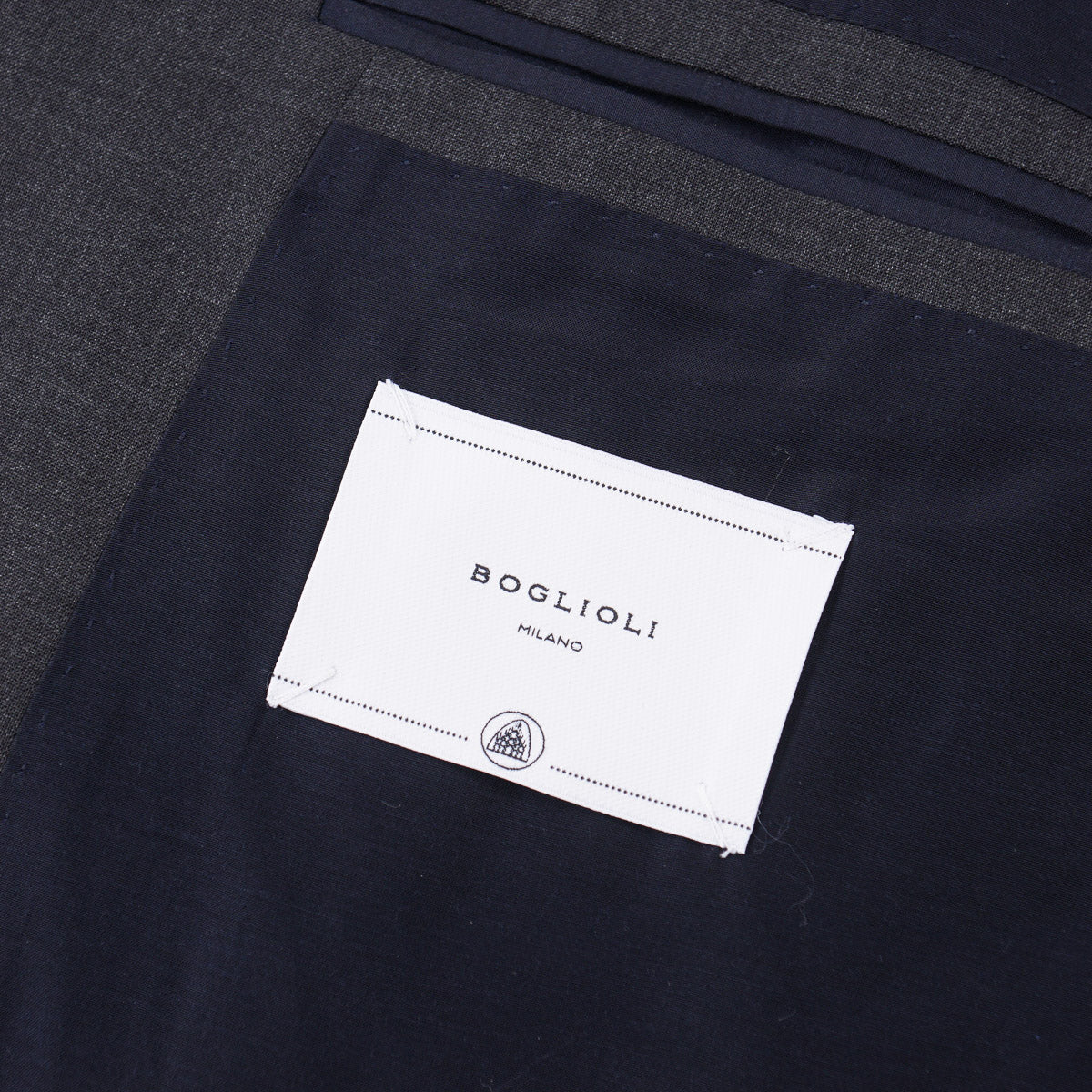 Boglioli Charcoal Gray Woven Wool Suit