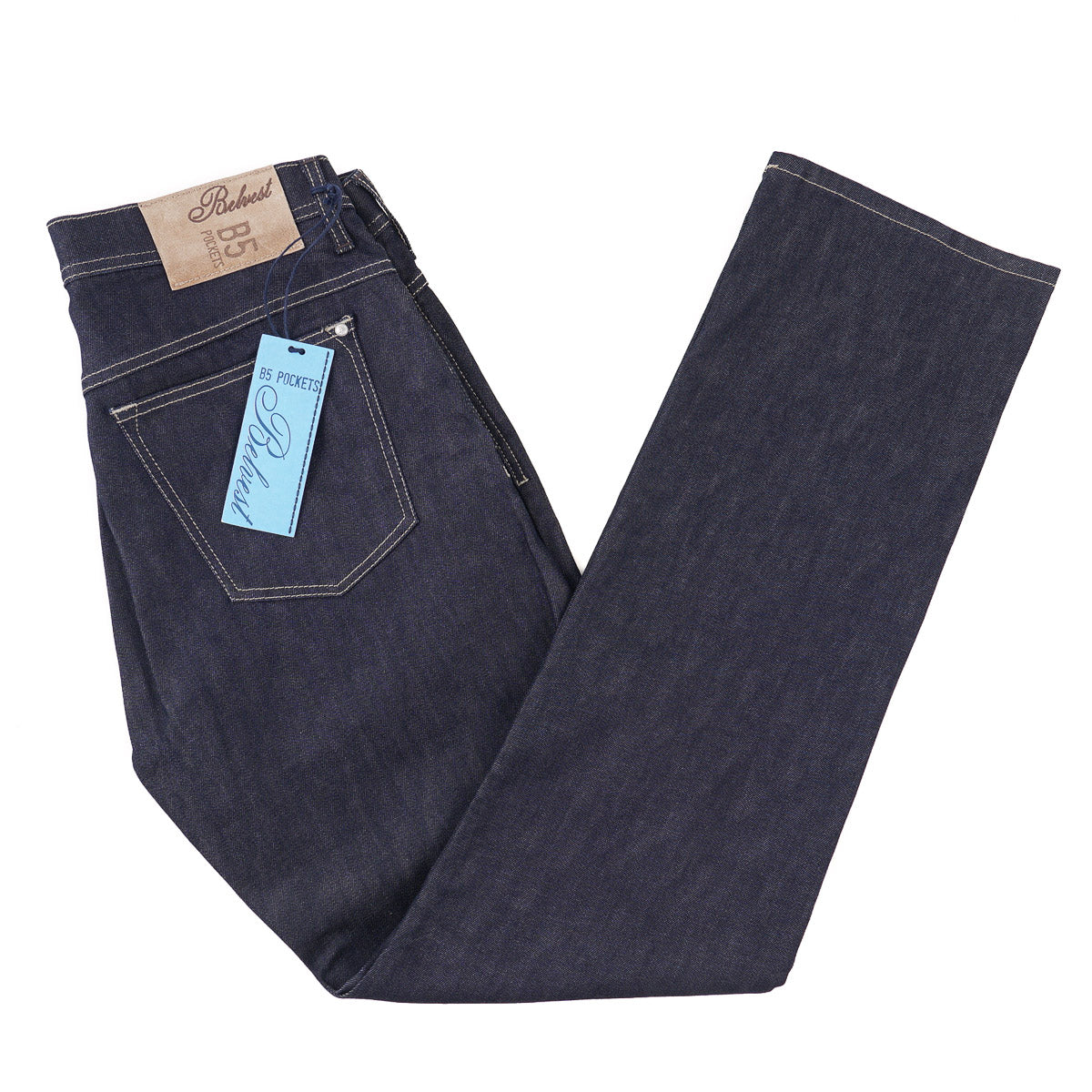 Belvest Classic Straight Fit Denim Jeans - Top Shelf Apparel