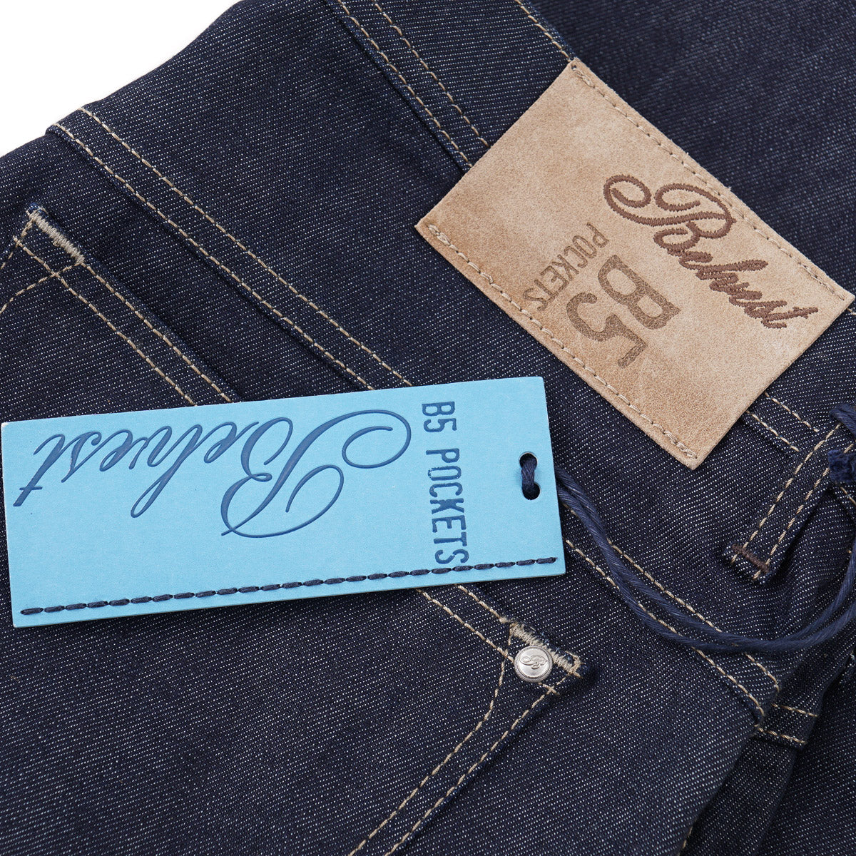 Belvest Classic Straight Fit Denim Jeans - Top Shelf Apparel