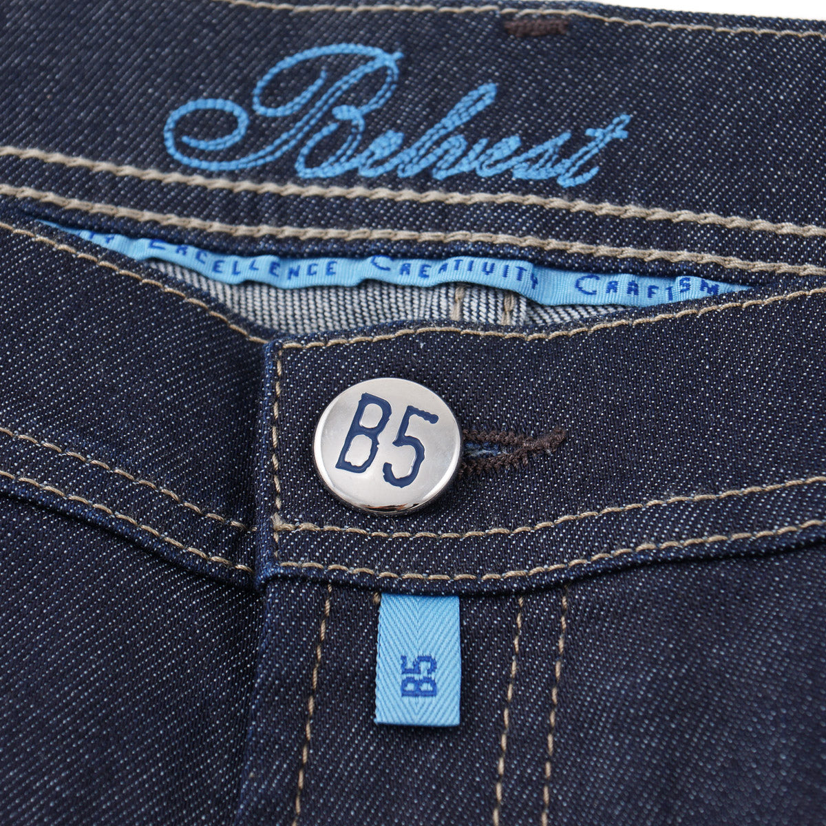 Belvest Classic Straight Fit Denim Jeans - Top Shelf Apparel