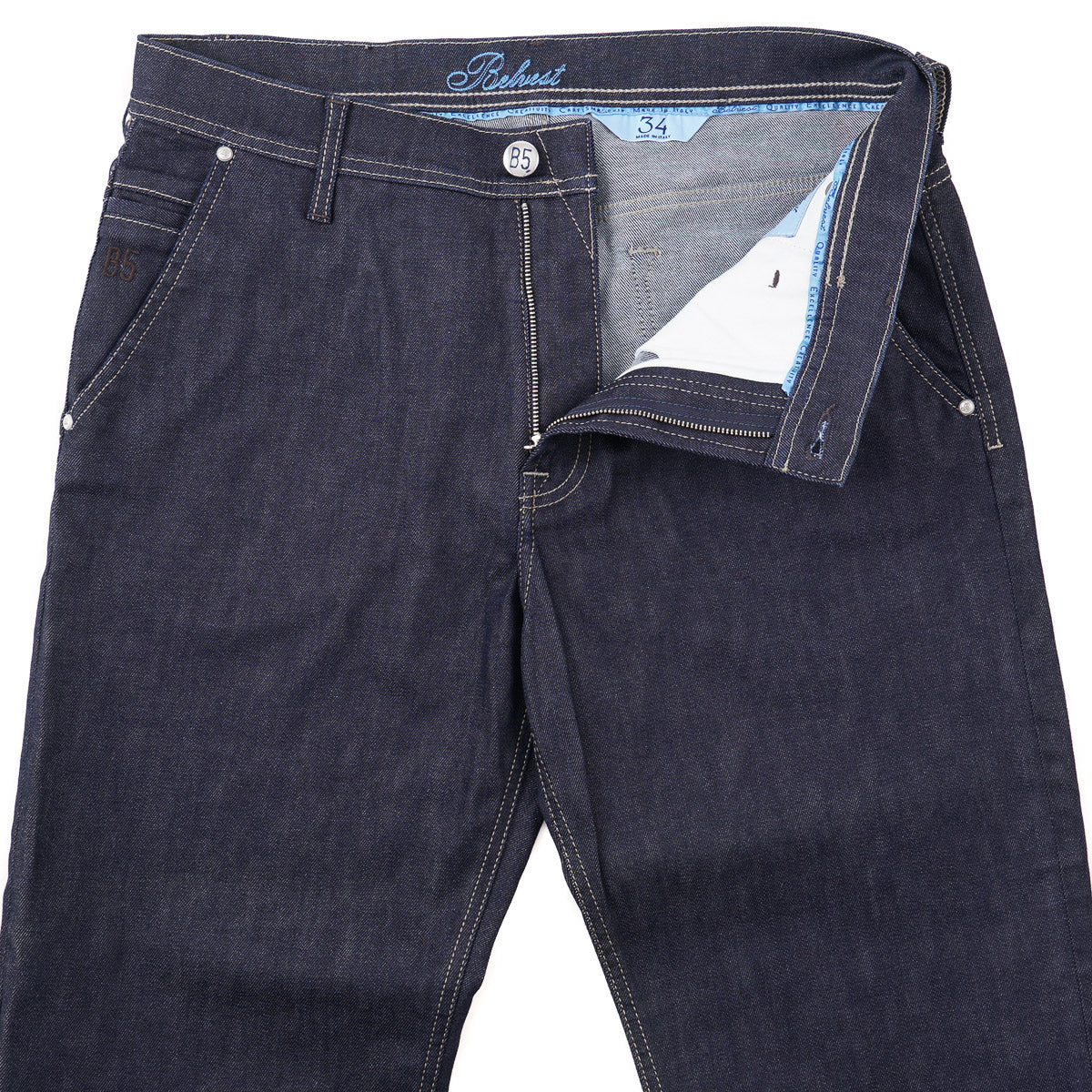 Belvest Classic Straight Fit Denim Jeans - Top Shelf Apparel