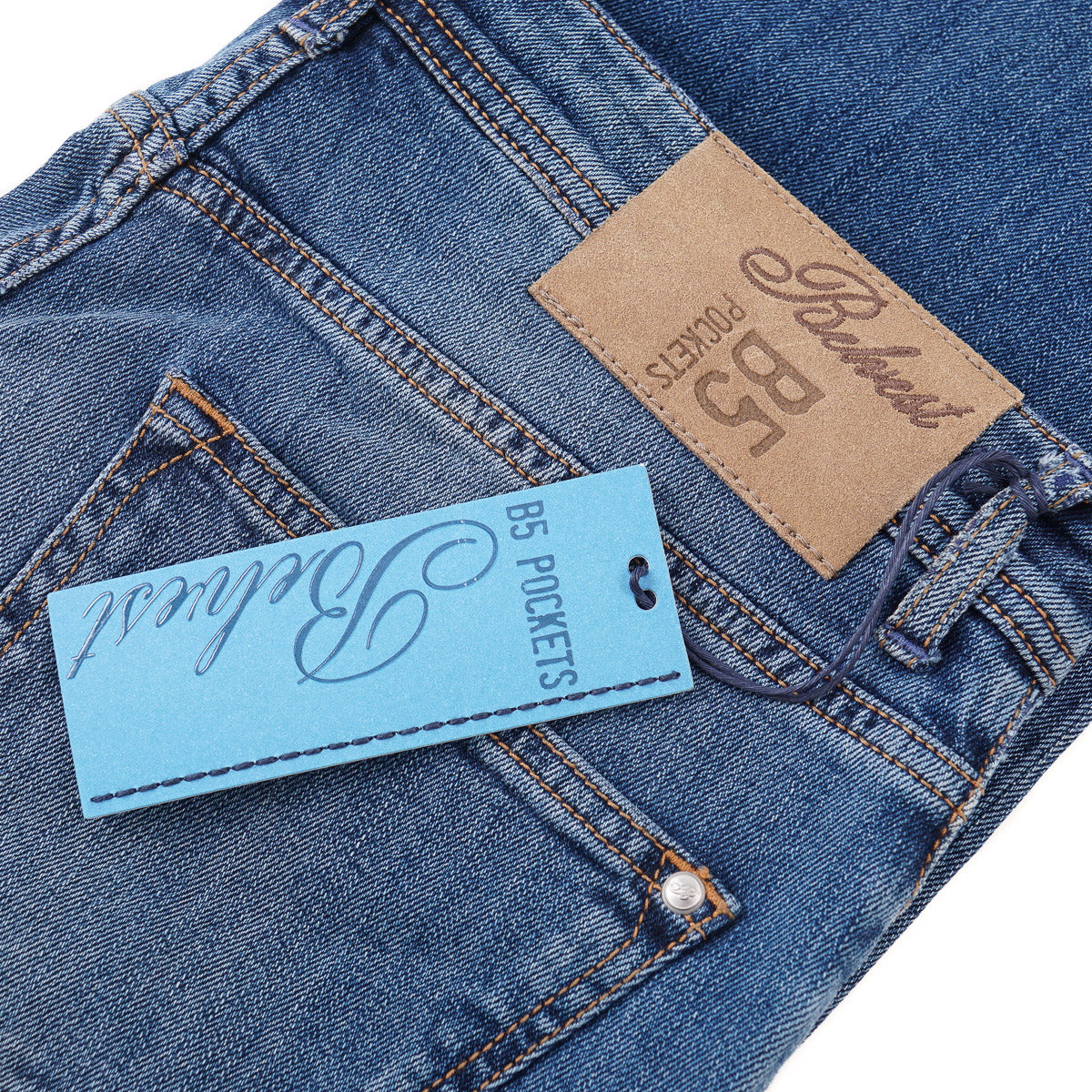 Belvest Slim Tapered Fit Denim Jeans - Top Shelf Apparel