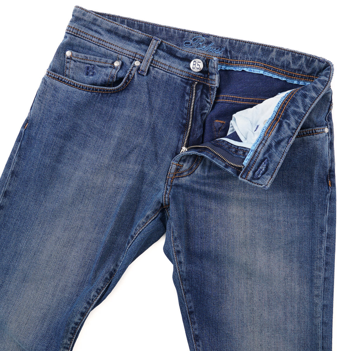 Belvest Slim Tapered Fit Denim Jeans - Top Shelf Apparel