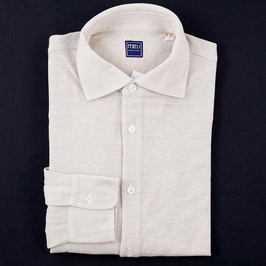 Fedeli Pique Knit Linen-Cotton Shirt - Top Shelf Apparel