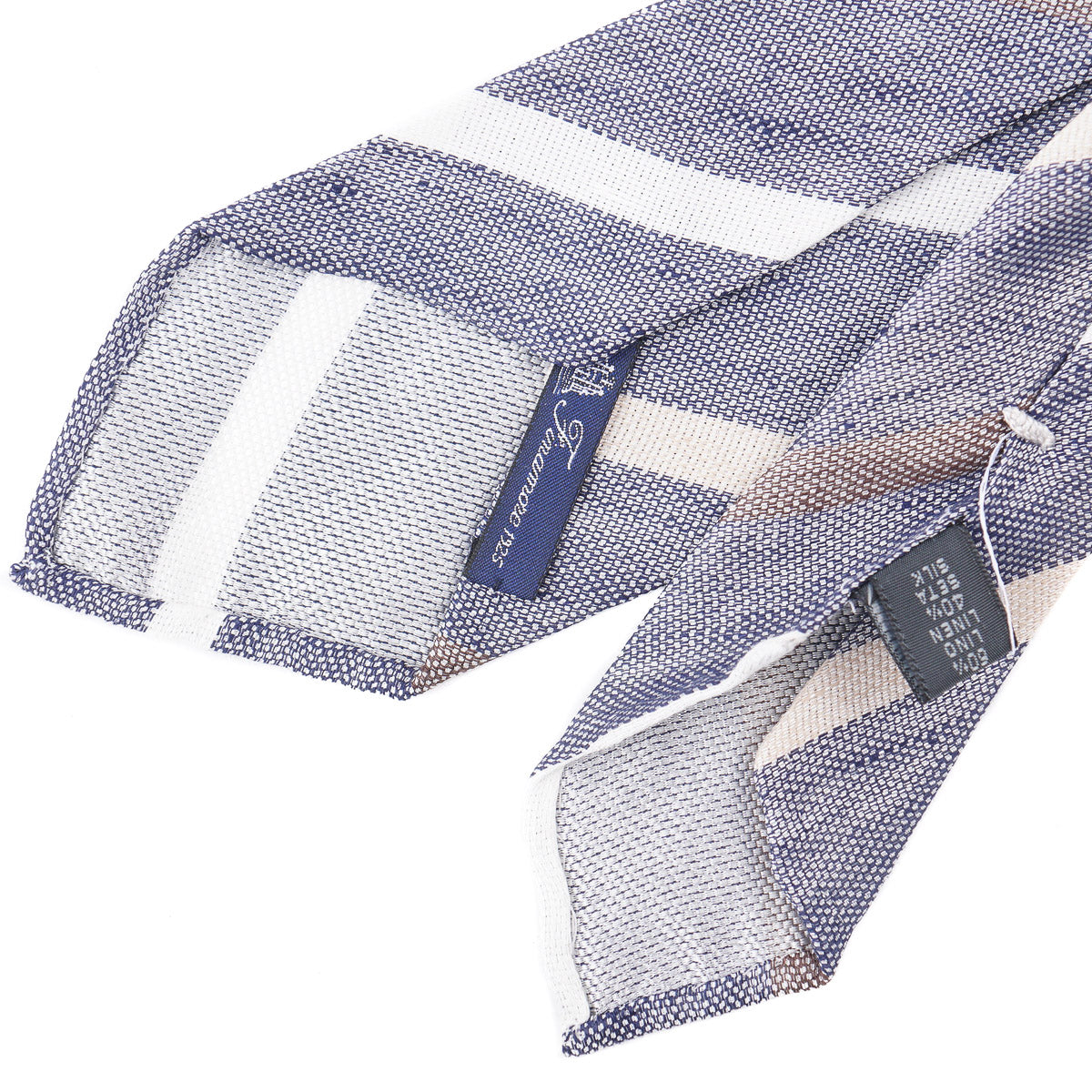 Finamore Soft-Constructed Linen-Silk Tie
