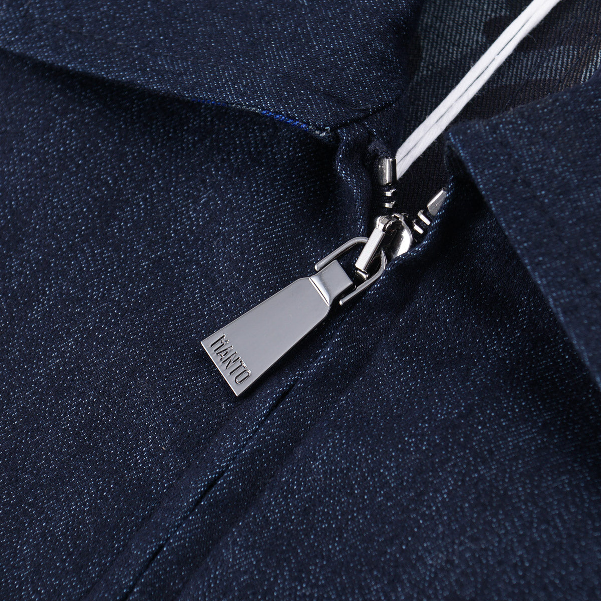 Manto Zip-Front Stretch Denim Jacket - Top Shelf Apparel