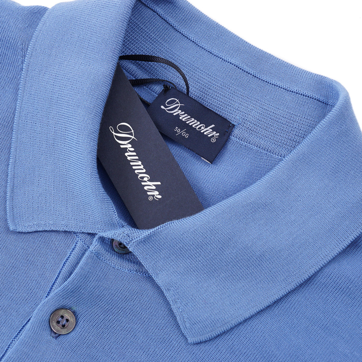 Drumohr Lightweight Cotton Polo Sweater