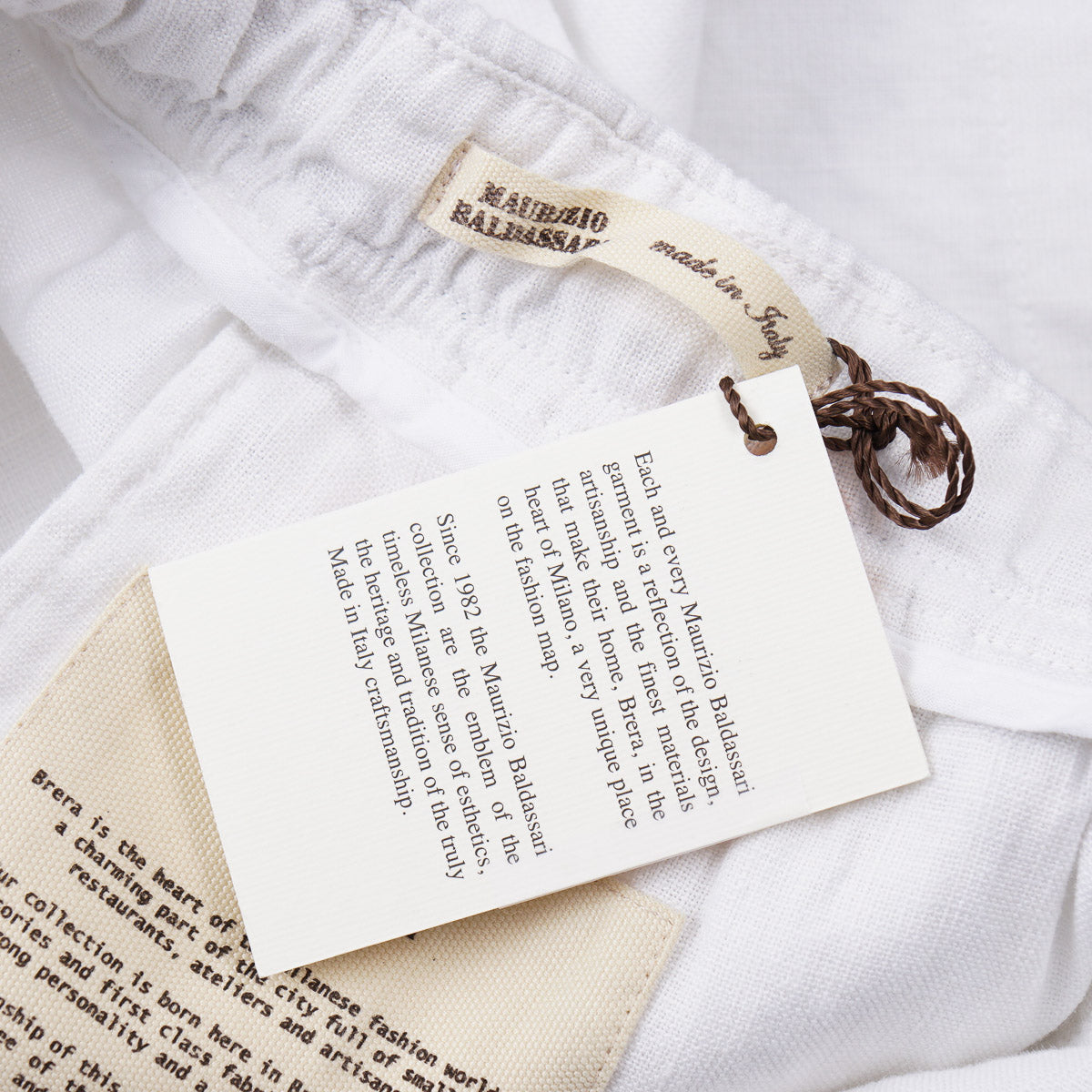 Maurizio Baldassari Linen-Cotton Drawstring Shorts