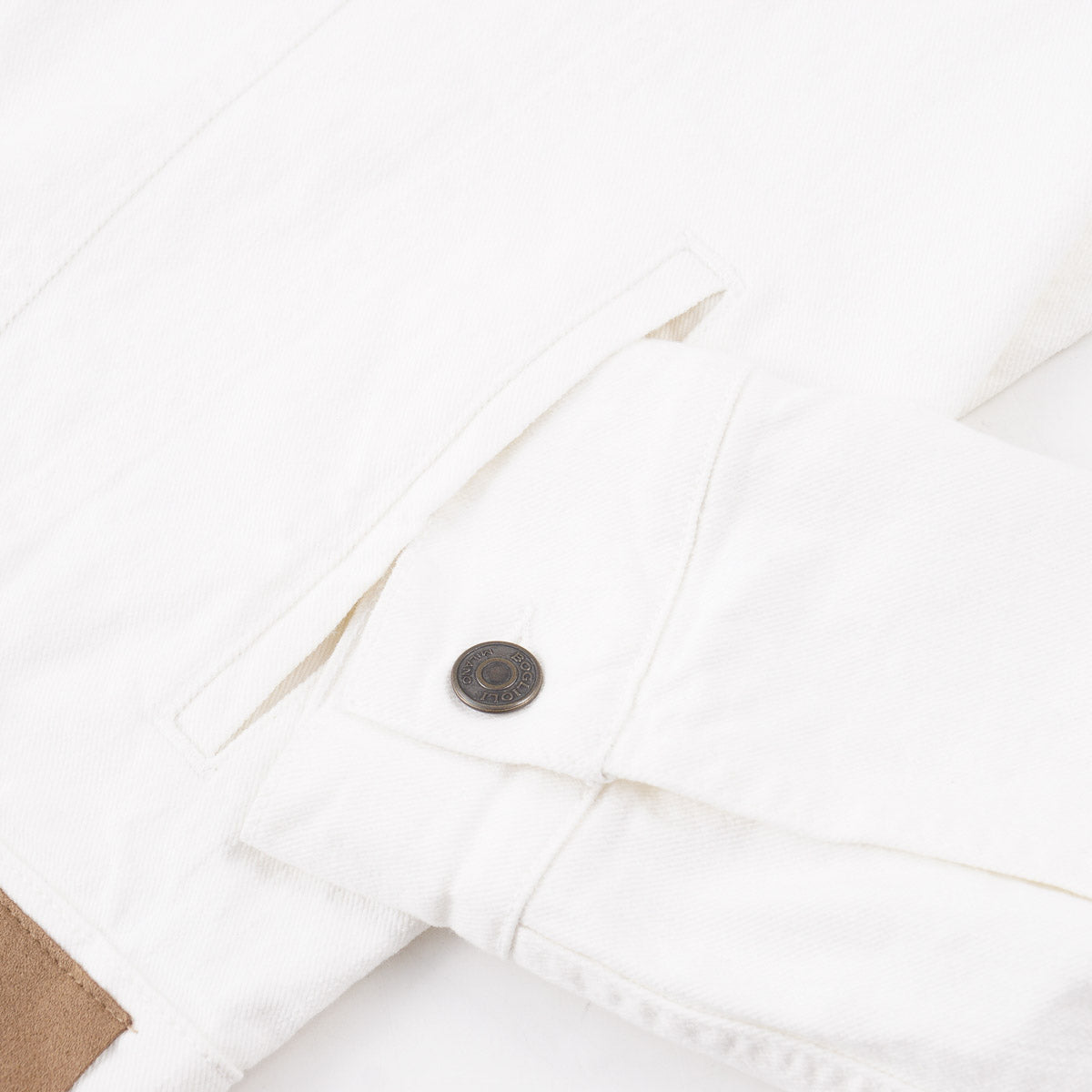 Boglioli Cream White Denim Jean Jacket - Top Shelf Apparel
