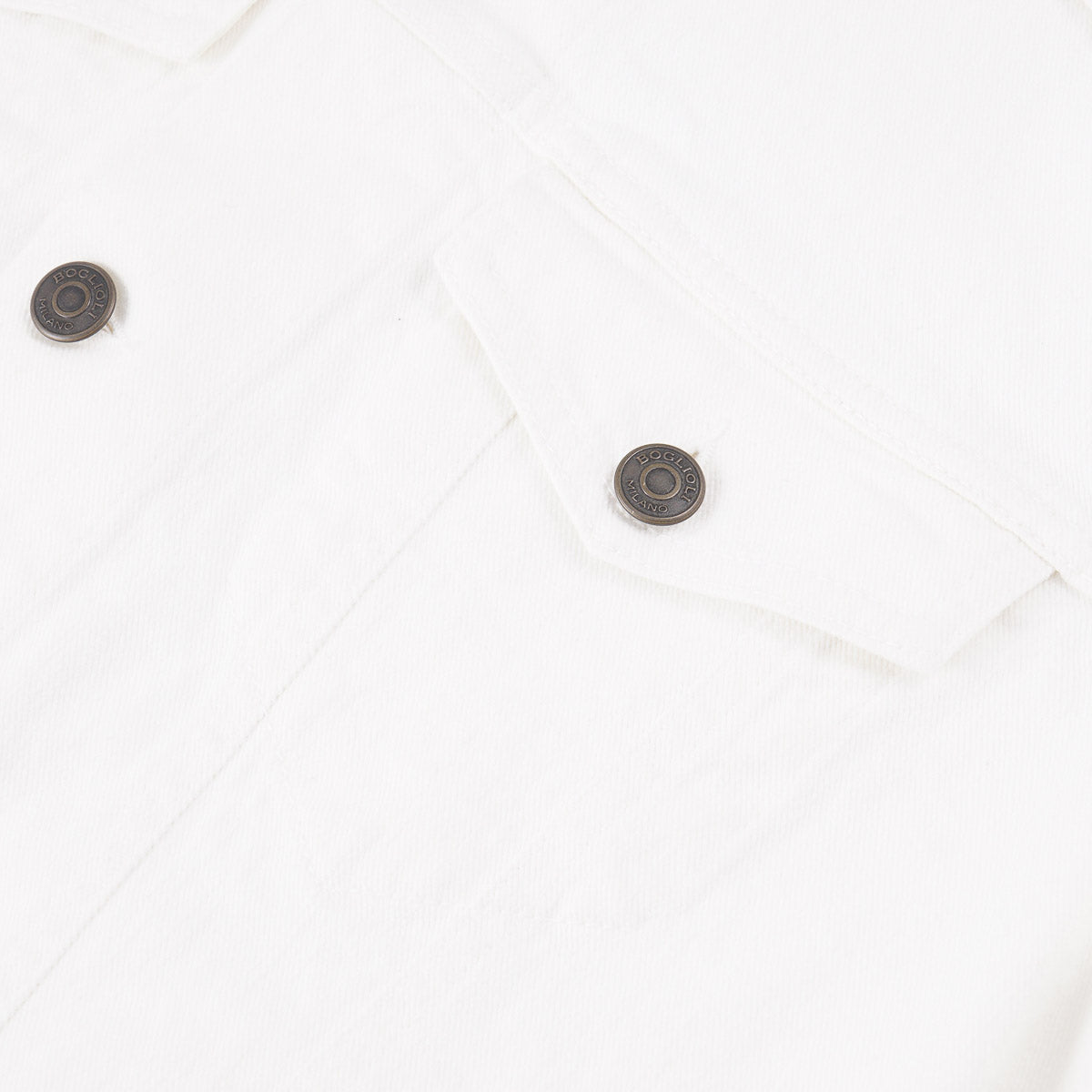 Boglioli Cream White Denim Jean Jacket - Top Shelf Apparel