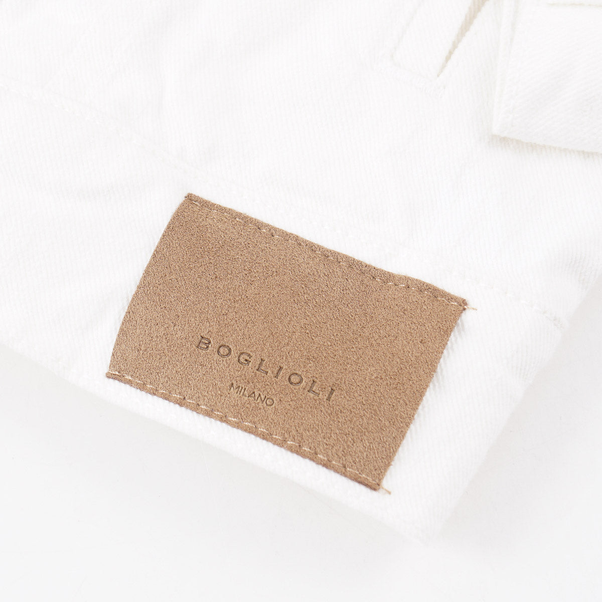 Boglioli Cream White Denim Jean Jacket - Top Shelf Apparel