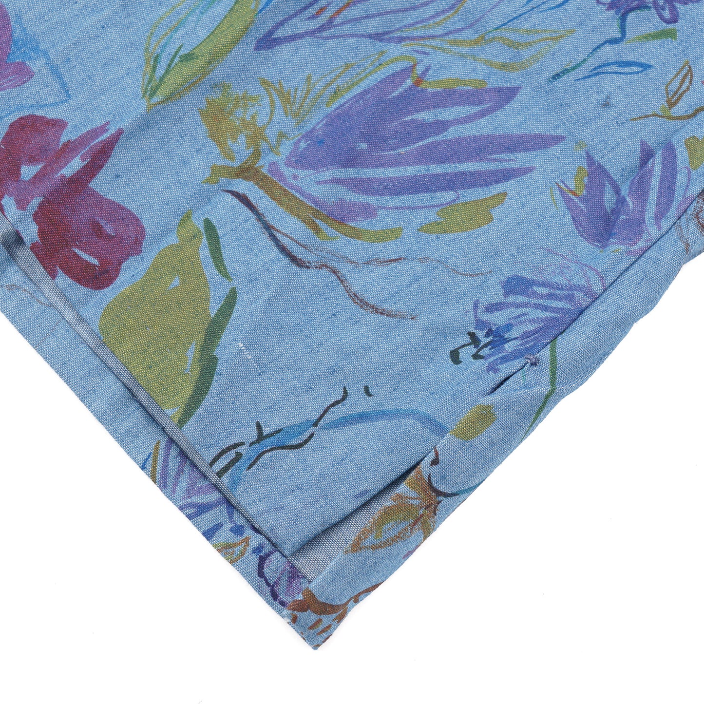 Kiton Floral Print Chambray Cotton Shirt - Top Shelf Apparel
