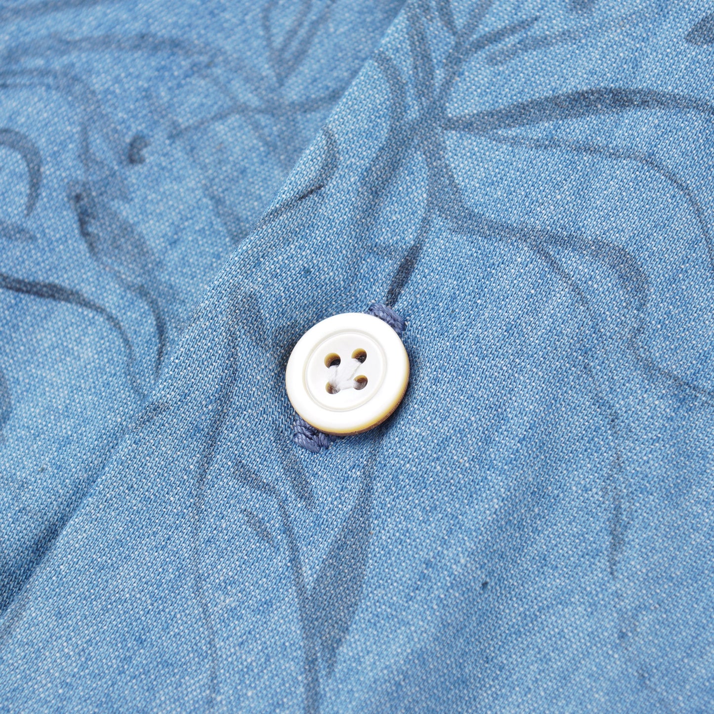 Kiton Floral Print Chambray Cotton Shirt - Top Shelf Apparel