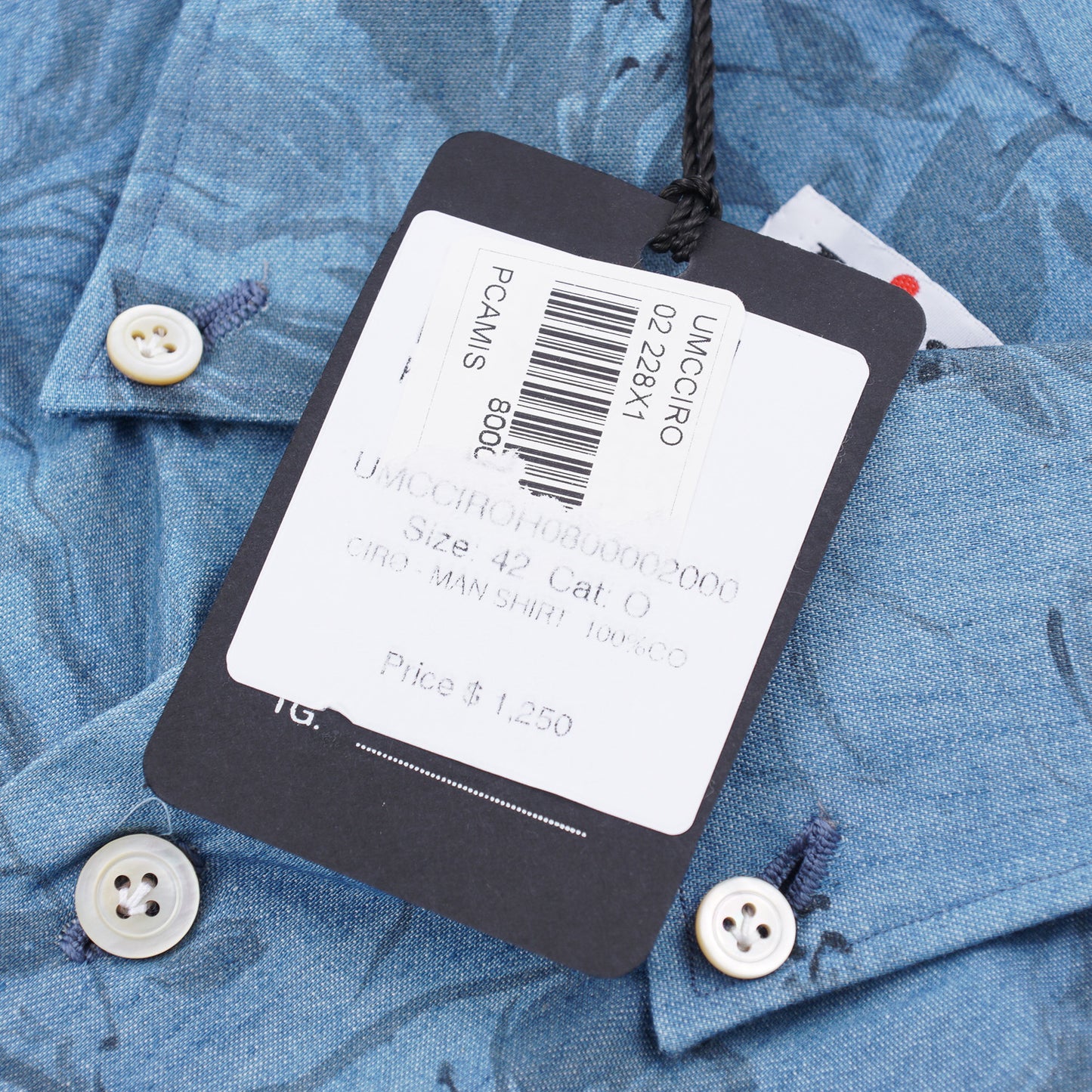 Kiton Floral Print Chambray Cotton Shirt - Top Shelf Apparel