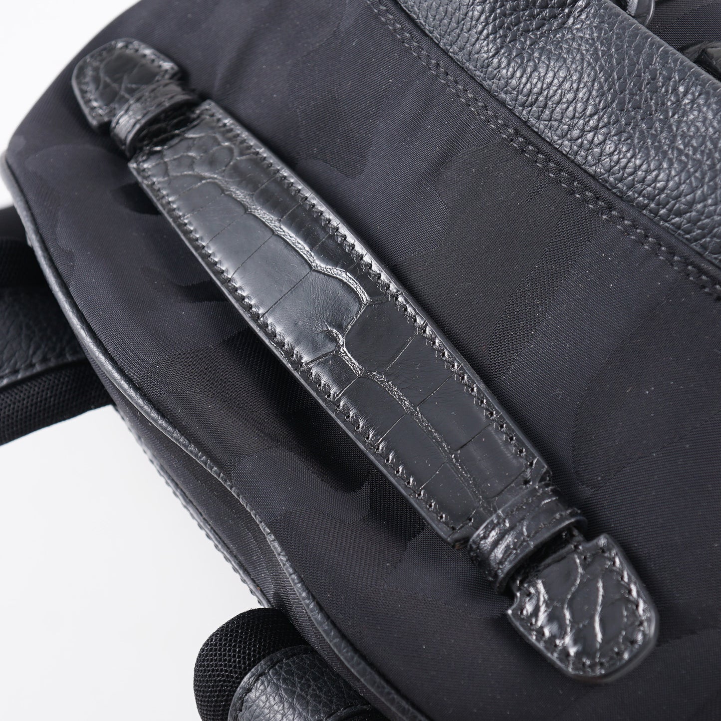 Kiton Nylon Calf Leather and Crocodile Backpack - Top Shelf Apparel