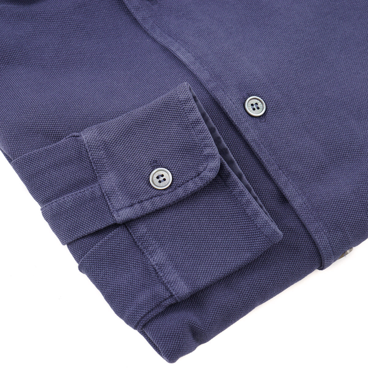 Fedeli Long Sleeve Pique Cotton Shirt - Top Shelf Apparel
