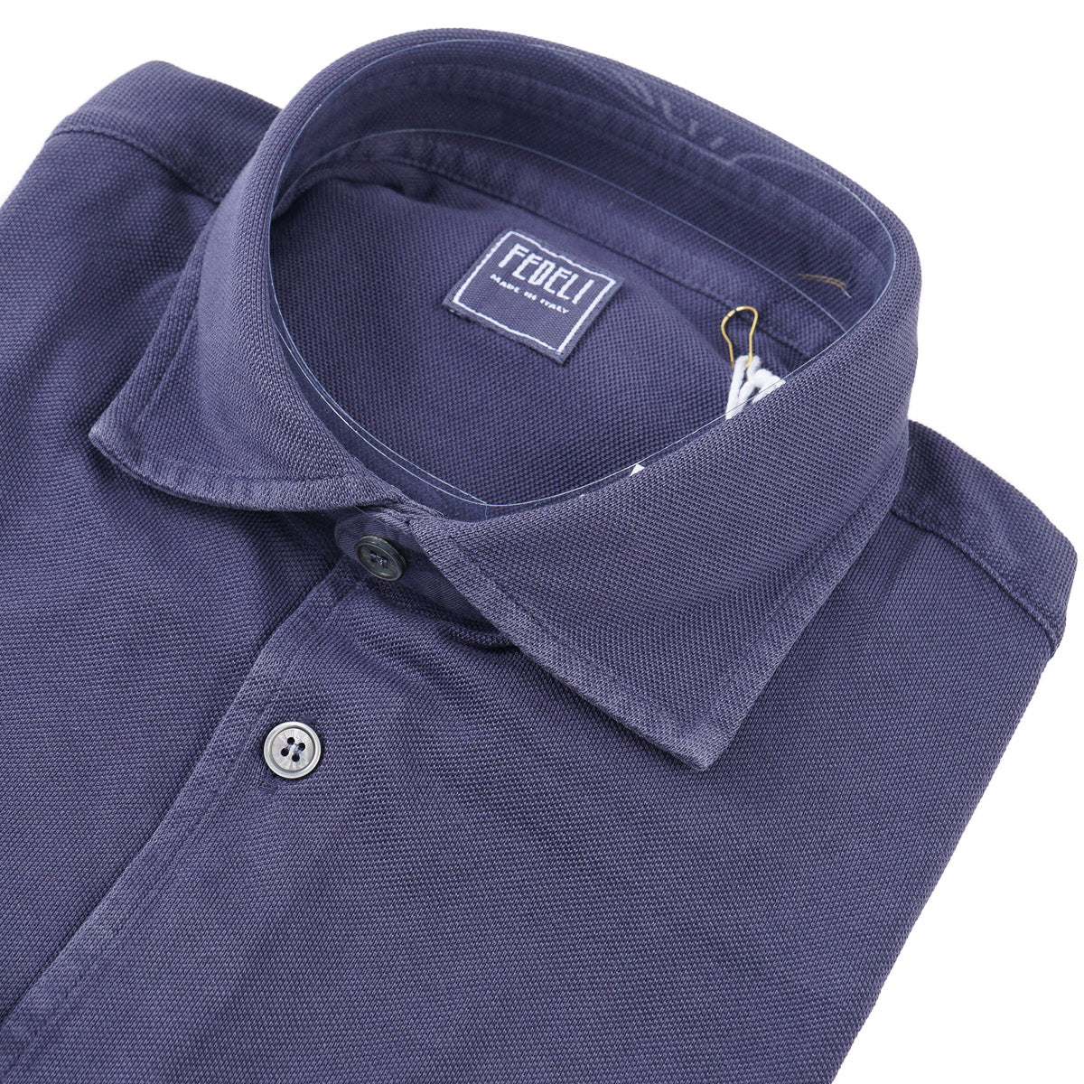 Fedeli Long Sleeve Pique Cotton Shirt - Top Shelf Apparel