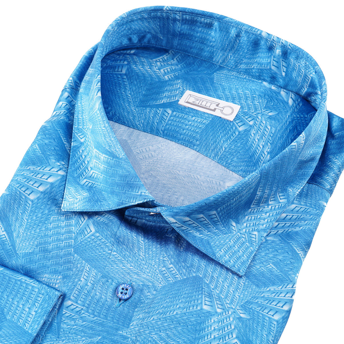 Zilli Silk Shirt in Geometric Monogram Print - Top Shelf Apparel