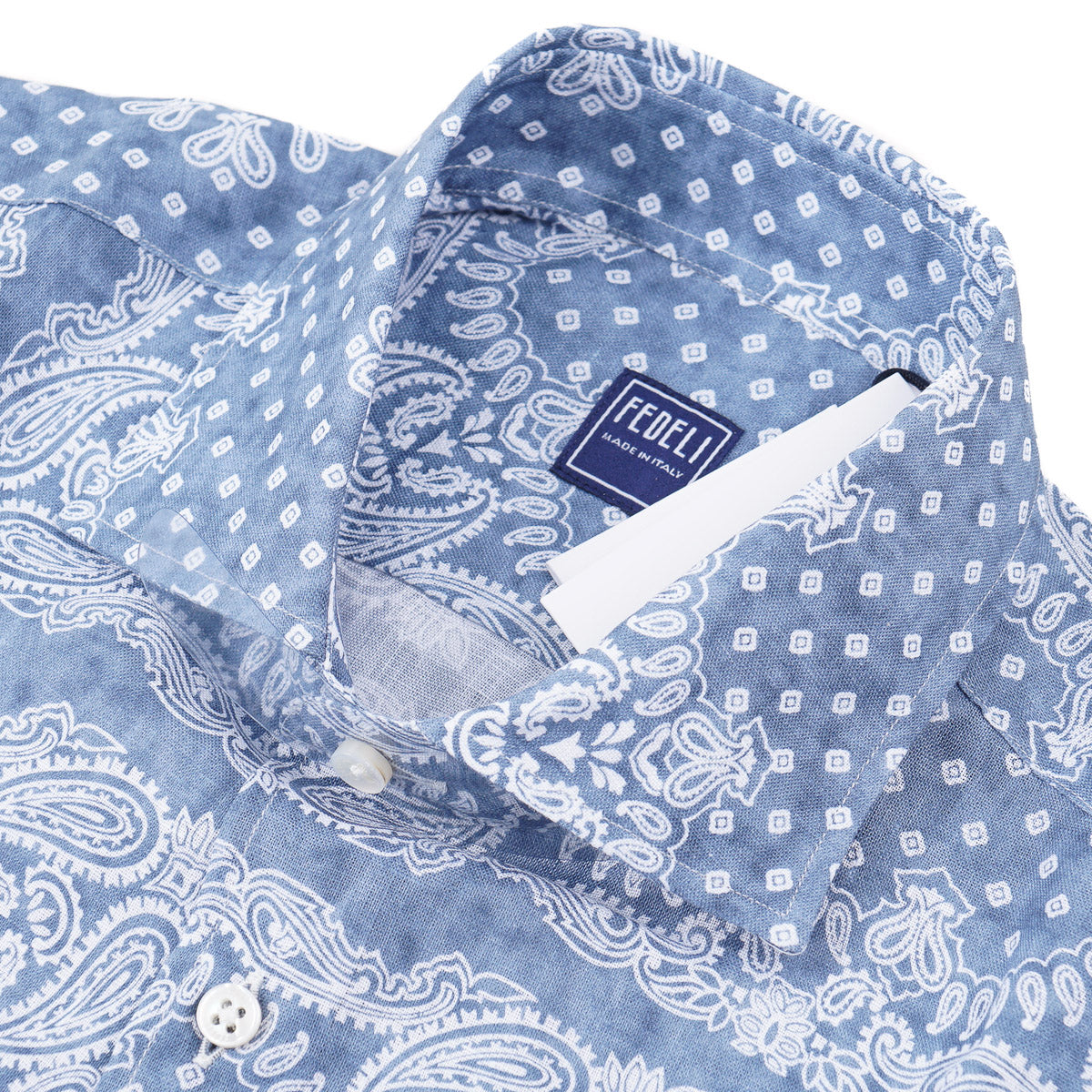 Fedeli Slim-Fit Printed Linen Shirt - Top Shelf Apparel