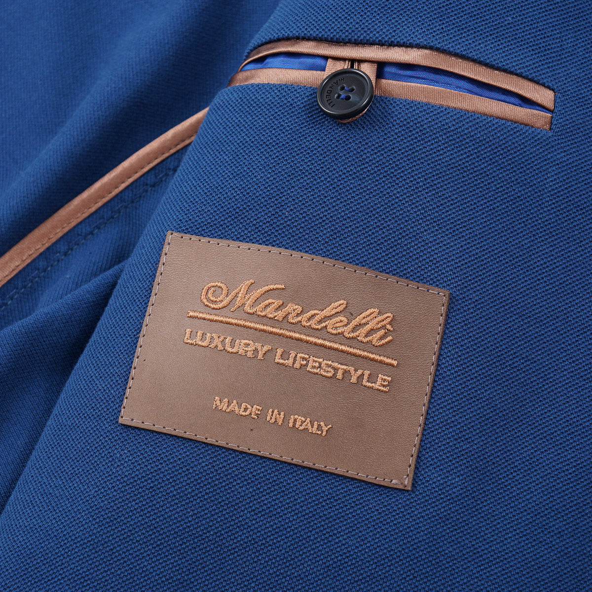Enrico Mandelli Pique Knit Cotton Blazer