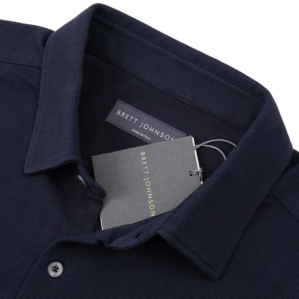 Brett Johnson Pique Silk-Cotton Shirt