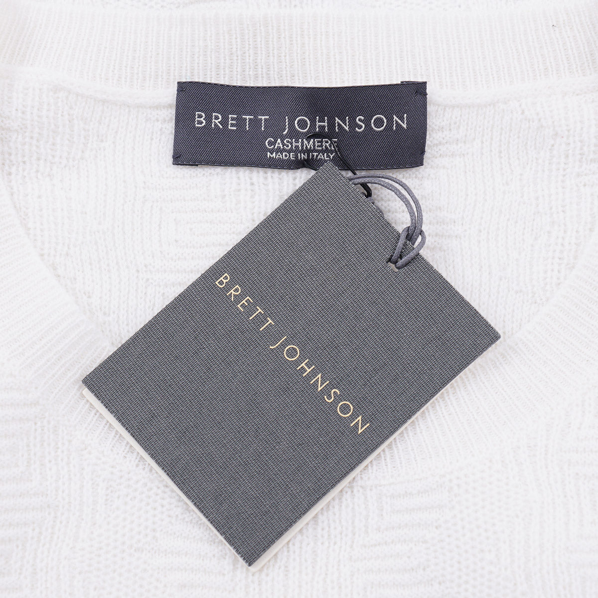 Brett Johnson Patterned Knit Cashmere Sweater