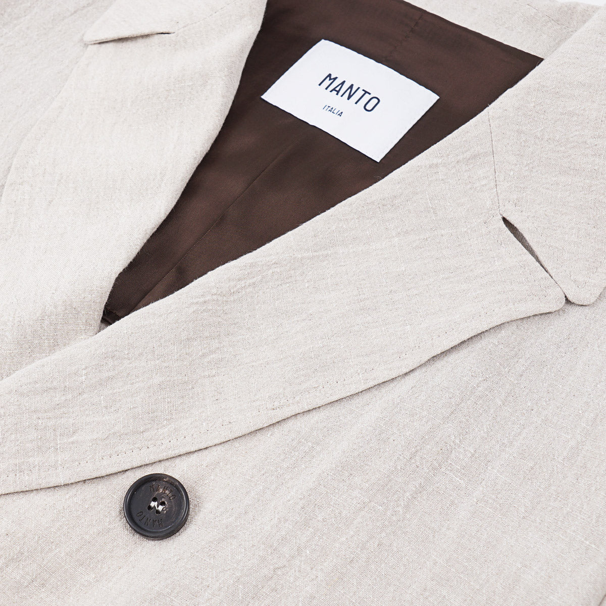 Manto Woven Linen Pea Coat