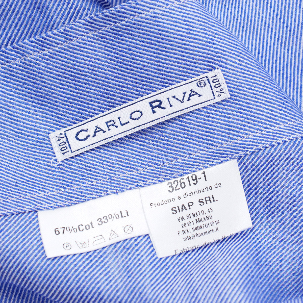 Finamore Cotton-Linen Spread Collar Shirt