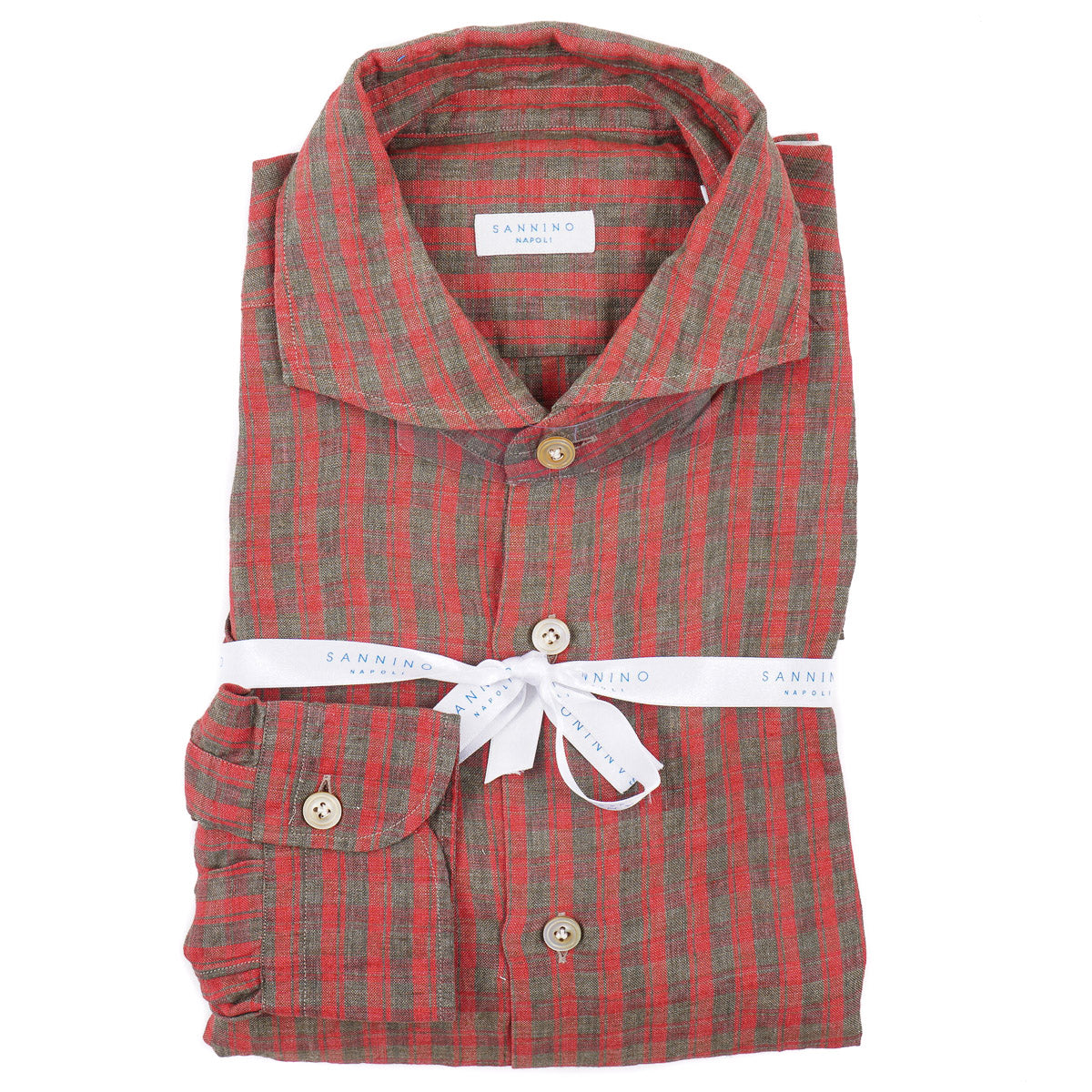 Sannino Slim-Fit Linen Dress Shirt 15.5