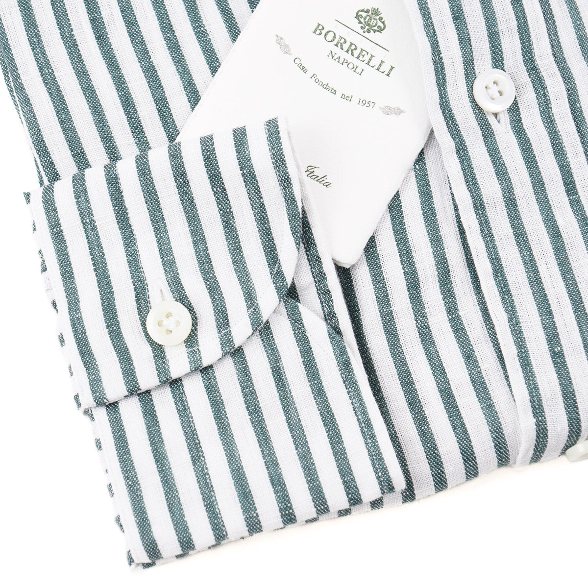Luigi Borrelli Tailored-Fit Linen Dress Shirt - Top Shelf Apparel