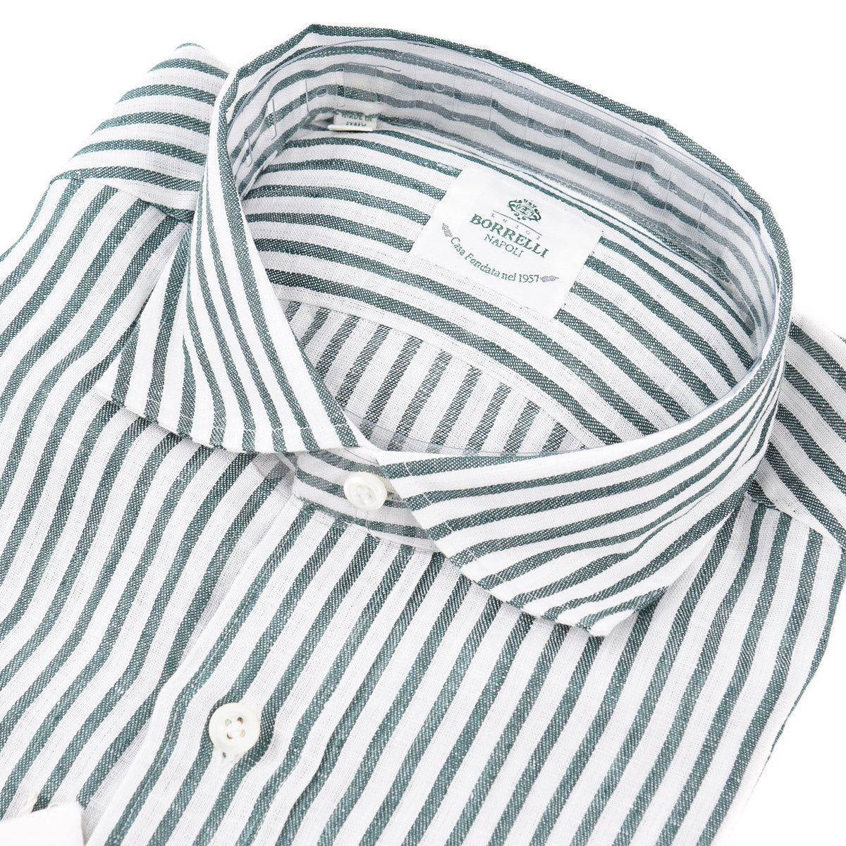 Luigi Borrelli Tailored-Fit Linen Dress Shirt - Top Shelf Apparel