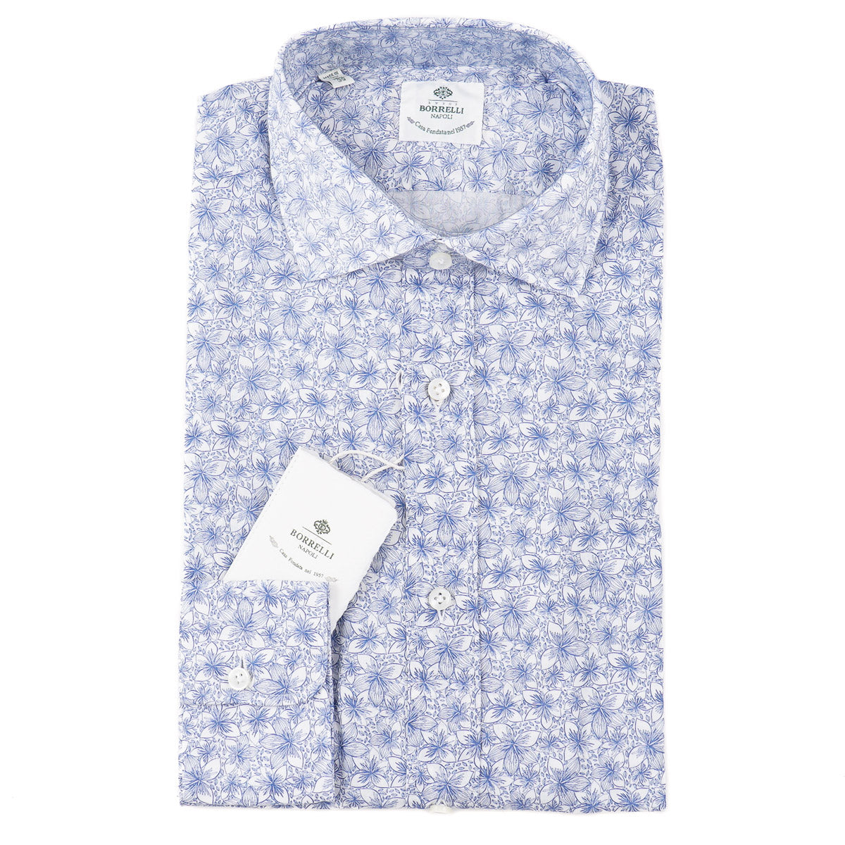 Luigi Borrelli Lightweight Floral Cotton Shirt - Top Shelf Apparel