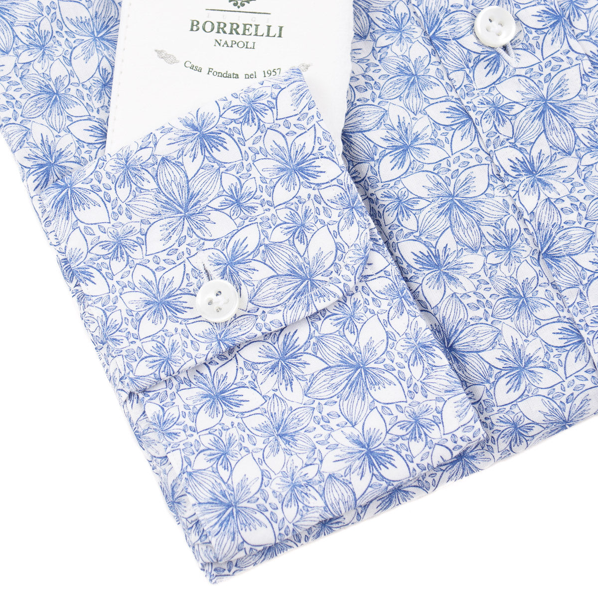 Luigi Borrelli Lightweight Floral Cotton Shirt - Top Shelf Apparel