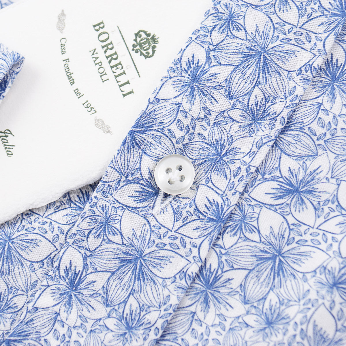 Luigi Borrelli Lightweight Floral Cotton Shirt - Top Shelf Apparel