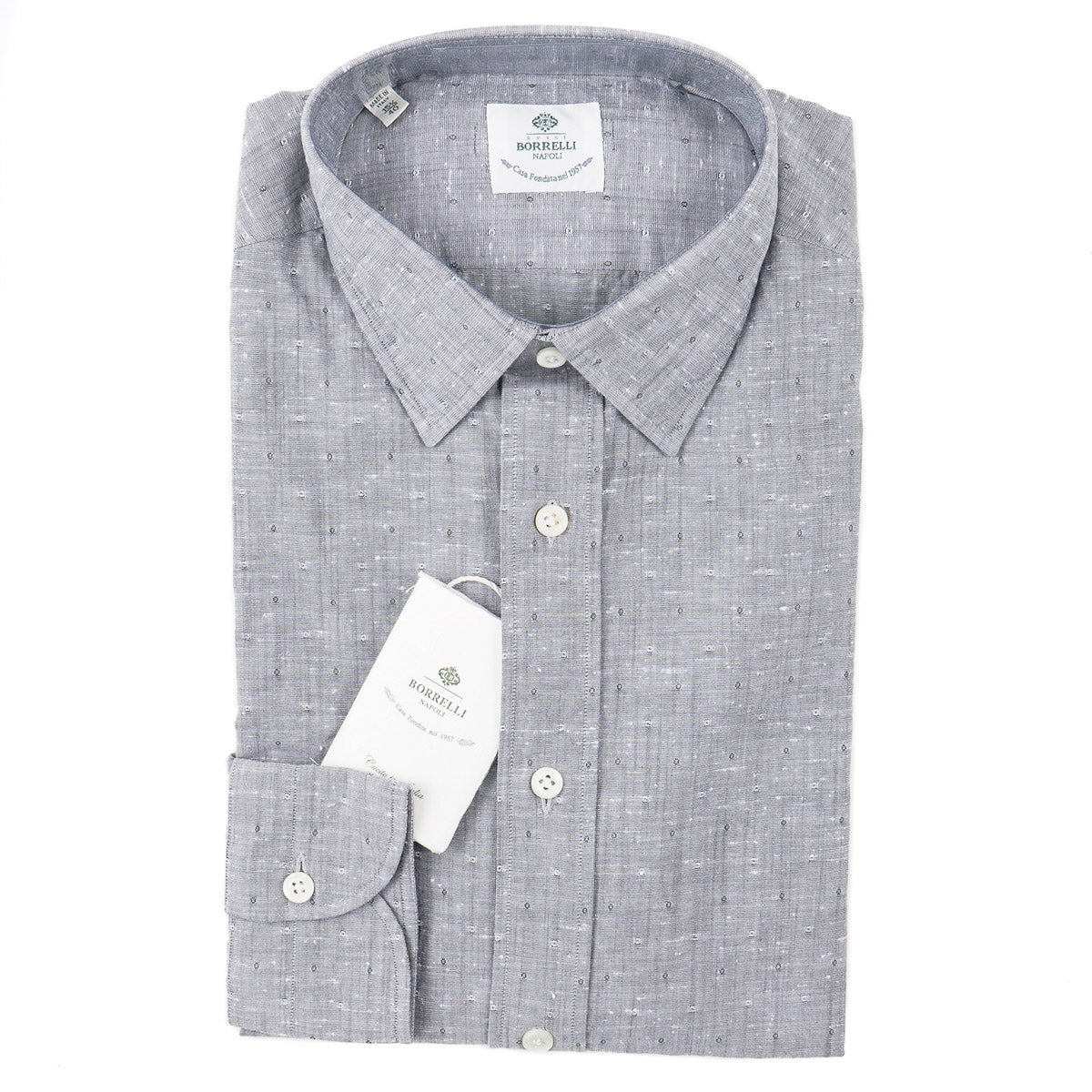 Luigi Borrelli Woven Cotton Dress Shirt - Top Shelf Apparel