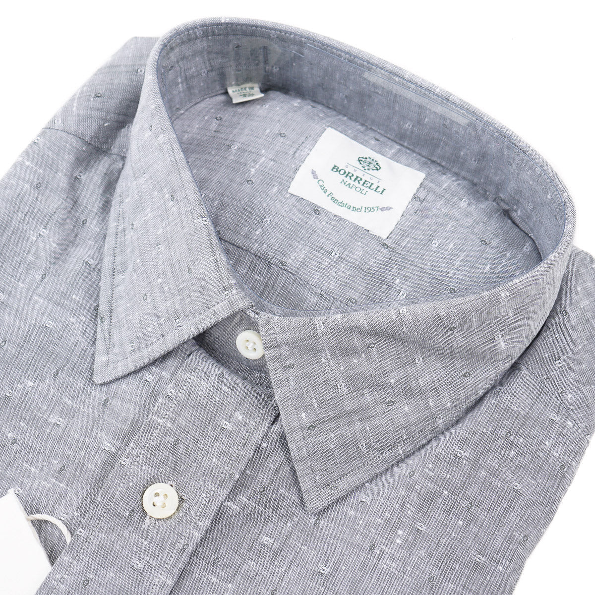 Luigi Borrelli Woven Cotton Dress Shirt - Top Shelf Apparel