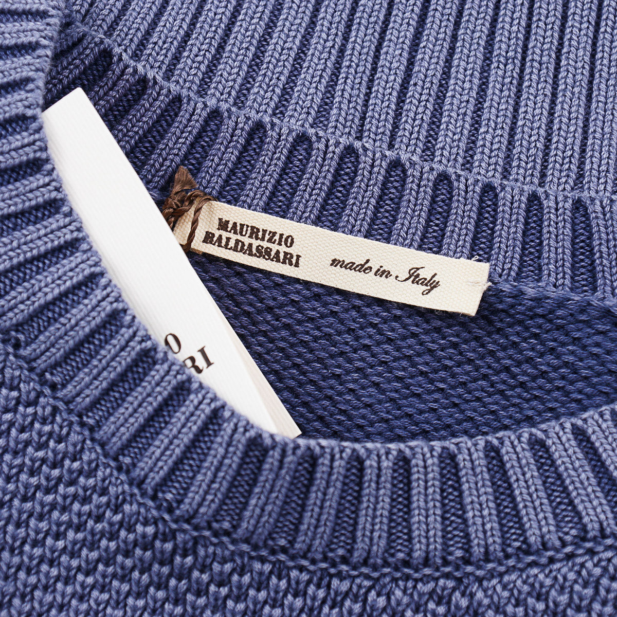 Maurizio Baldassari Piquet Knit Cotton Sweater