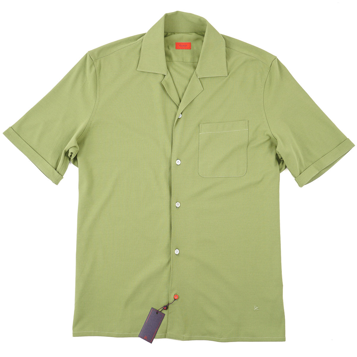 Isaia Short Sleeve Jersey Cotton Shirt - Top Shelf Apparel