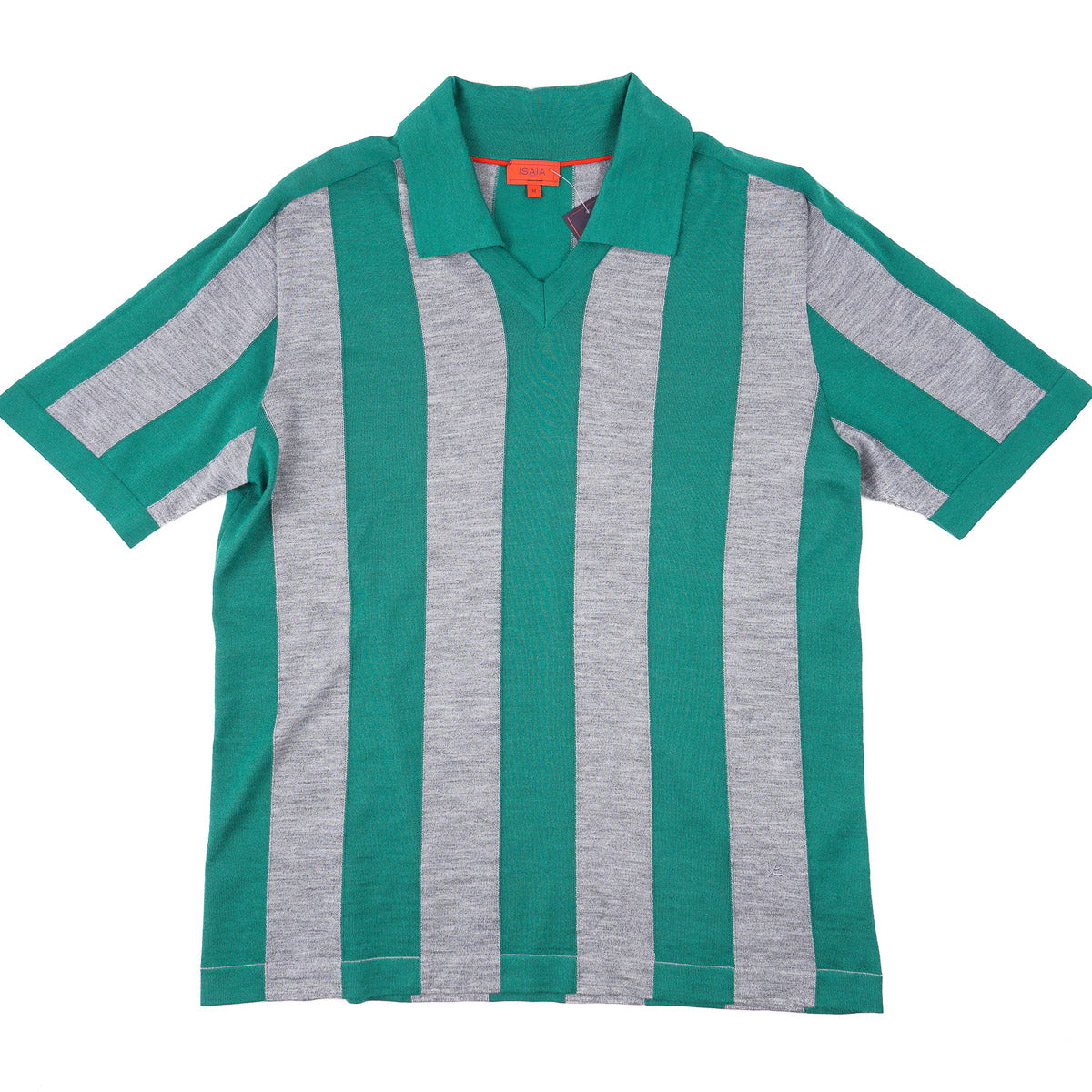 Isaia Knit Cashmere-Silk Polo Sweater - Top Shelf Apparel